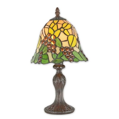 Lampa Tiffany din bronz cu decoratiuni cu struguri TA-123 foto