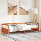 VidaXL Pat de zi fără saltea, maro ceruit, 80x200 cm, lemn masiv pin