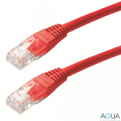 Cablu Gembird patchcord RJ45, cat.5e, UTP, 0.25m, rosu foto