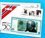 50 Kroner 1996 Norvegia-in plic de prezentare-RAR-Oferta!