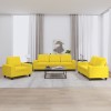 VidaXL Set de canapele, 3 piese, galben deschis, textil 3201871