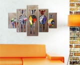 Cumpara ieftin Set tablouri canvas (5 bucati) ST283 Multicolor 56x20 cm
