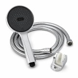 Set para dus cu furtun flexibil 150cm si suport, finisaj cromat, model JHKL-H251C