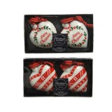 Cumpara ieftin Decoratiune pentru brad - Heart Glass Holly, Text, Checks - White / Red - mai multe modele | Kaemingk