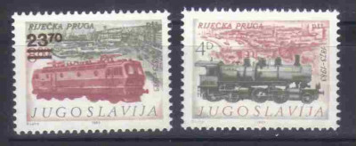 IUGOSLAVIA 1983, Transport feroviar , serie neuzata, MNH foto