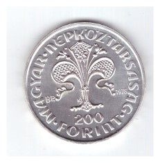 Moneda Ungaria 200 forint/forinti 1978 First Hungarian Gold Forint, UNC