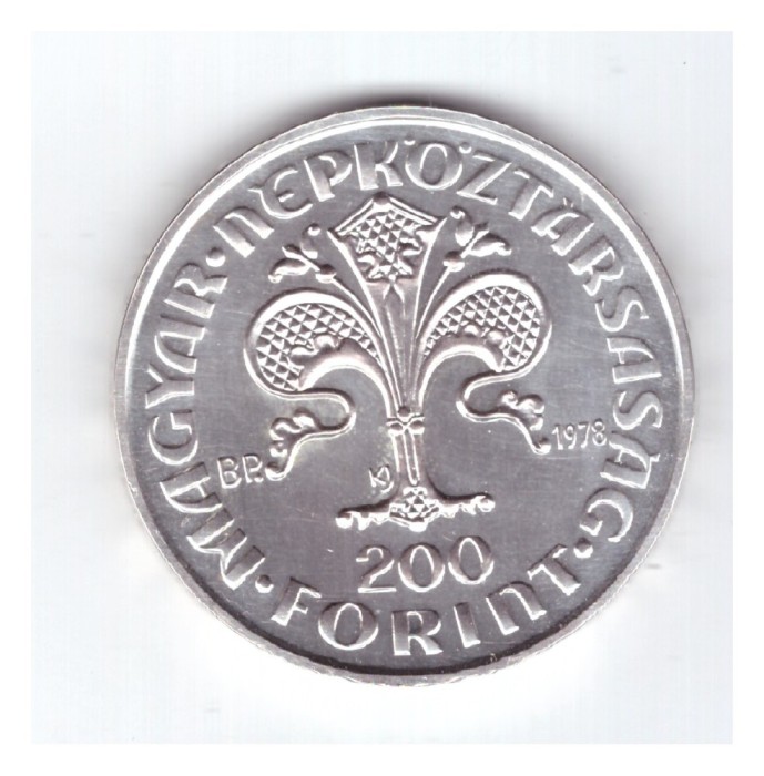 Moneda Ungaria 200 forint/forinti 1978 First Hungarian Gold Forint, UNC