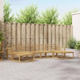 vidaXL Set de canapele de exterior 6 pcs Alb Lemn Solid de Acacia 3386828