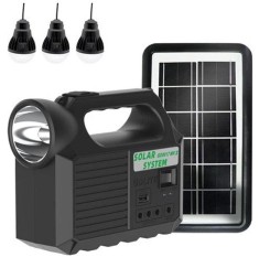 Kit solar GD-8017 MUSIC portabil cu 3 becuri
