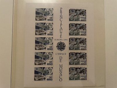 monaco timbre spatiu cosmos apollo aselenizare nestampilate MNH foto