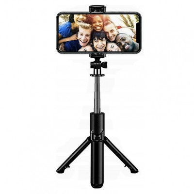 Selfie stick, trepied, Izoxis, telescopic, cu telecomanda, bluetooth, 60 cm foto