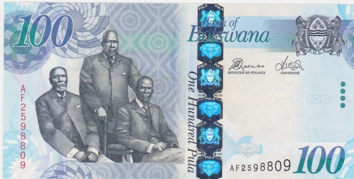 BOTSWANA 100 PULA 2012 UNC