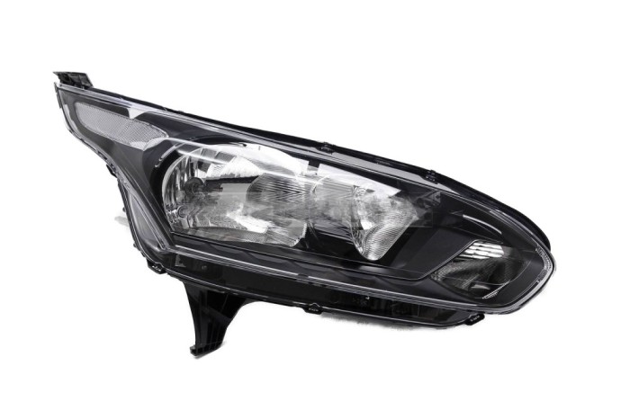 Far Ford Transit/Tourneo Connect, 03.20, Dreapta, tip bec H15+H7, reglare electrica, cu lumini de zi, cu motoras reglare far, ECE, culoare negru,