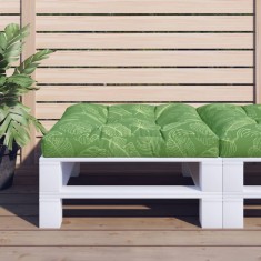 vidaXL Pernă de paleți, 80x80x12 cm, textil, model frunze 360510