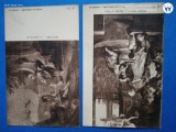 muzeul LONGCHAMP - MARSILIA ,doua carti postale interesante , necirculate, opere de arta plastica