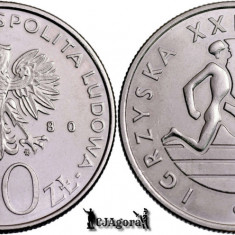 1980, 20 Złotych - Jocurile Olimpice de vară din 1980 - Polonia | Y 108