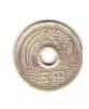 Moneda Japonia 5 yen 1992 (4), stare buna, cu pata de culoare, curata, Asia, Cupru-Nichel