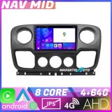 Navigatie Android Opel Movano / Renault Master 2010-2021, 4GB+64GB, CarPlay