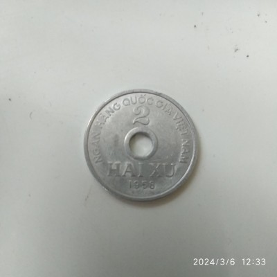 -Y- MONEDA VIETNAM 2 HAI XU 1958 foto