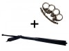 Set Autoaparare: Baston Telescopic Otel 64cm + Pumnal Craniu Depox, Multicolor, Metalic, 20cm Pliat