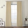 Draperie din catifea cu rejansa din bumbac tip fagure, Madison, 200x270 cm, densitate 700 g/ml, Crem, 1 buc