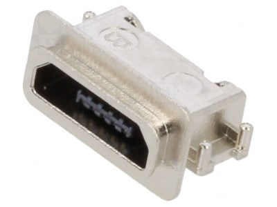 Soclu USB Micro B 5-Pin Orizontal IP67 2.0 foto