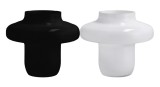 Cumpara ieftin Set 2 vaze flori sticla alba neagra 35 x 30 cm