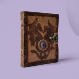 Agenda Jurnal maro din piele naturala cu inchidere metalica - Dragoni