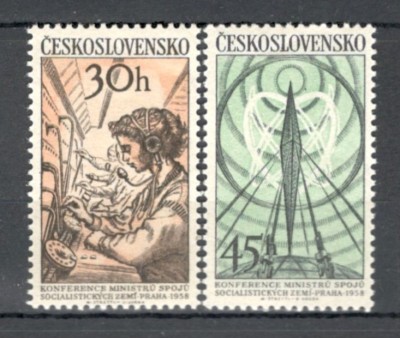 Cehoslovacia.1958 Conferinta Ministerelor de Posta XC.273 foto