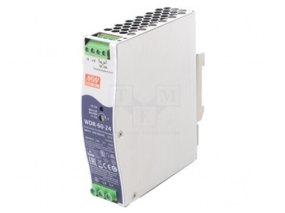 Alimentator Pulsatoriu pentru Șină DIN 60W 24V 2.5A foto