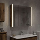 vidaXL Dulap cu oglindă pentru baie Stejar fumuriu 73.5 x 15.5 x 70 cm 889259