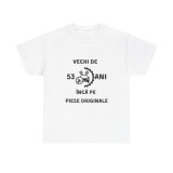 Tricou personalizat barbati, negru, 53 ani si inca pe piese originale pentru aniversare, marimea L