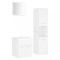 Set mobilier de baie, alb, lemn prelucrat