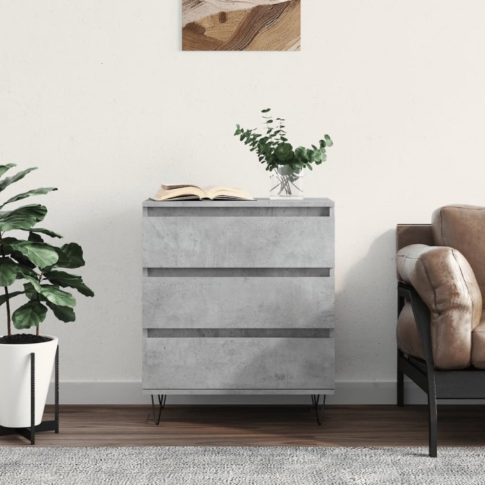 vidaXL Servantă, gri beton, 60x35x70 cm, lemn prelucrat 827184
