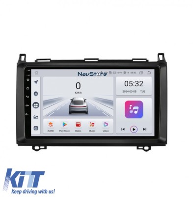 Navigatie Android Dedicata Mercedes Vito Sprinter Viano B200 A B Class (2005-2012) , 9Inch, 4Gb Ram, 64Gb Stocare, Bluetooth, WiFi, Carplay Performanc foto