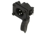 Conector XLR AMPHENOL AXS3MP2H 3 pini IP65 unghiular 15A 133V
