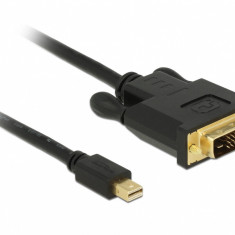 Cablu mini Displayport 1.1 la DVI 24+1 pini T-T 2m Negru, Delock 83989