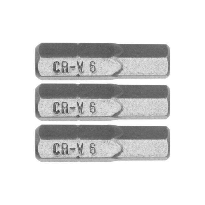 65504 STHOR Set 3 biti profil hexagonal 6x25 mm, prindere hexagonala 1/4&amp;quot;