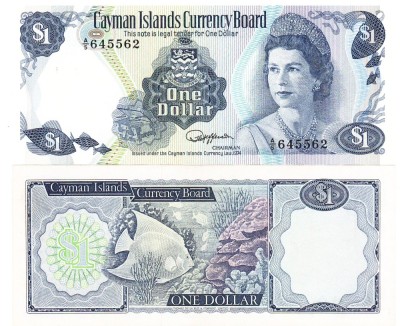 Insulele Cayman 1 Dollars 1974 P-5b UNC foto