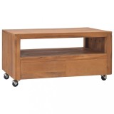 Cumpara ieftin Comodă TV cu roți, 80x50x42 cm, lemn masiv de tec