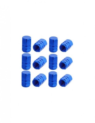Set 12 capace hexagonale albastre pentru valva auto, aliaj aluminiu, lungime 1.8 cm foto
