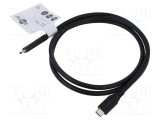 Cablu USB 4.0 USB-C 1m negru Goobay 40Gbps Power Delivery