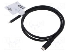 Cablu USB 4.0 USB-C 1m negru Goobay 40Gbps Power Delivery