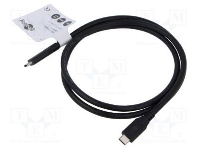Cablu USB 4.0 USB-C 1m negru Goobay 40Gbps Power Delivery foto