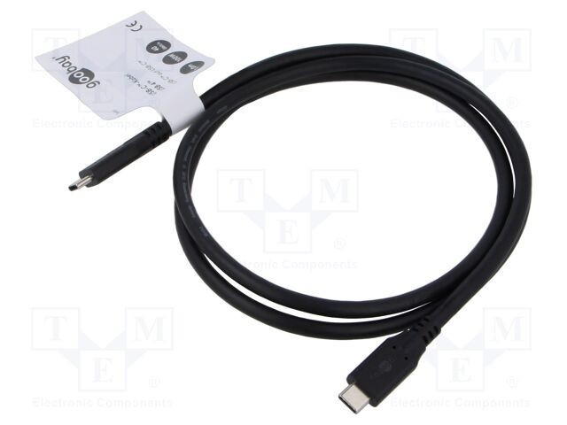 Cablu USB 4.0 USB-C 1m negru Goobay 40Gbps Power Delivery