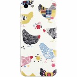 Husa silicon pentru Apple Iphone 5 / 5S / SE, Chickens