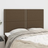 Cumpara ieftin Tăblii de pat, 4 buc, maro &icirc;nchis, 72x5x78/88 cm, textil