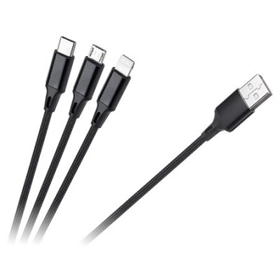CABLU USB 3 IN 1 100CM REBEL foto