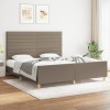 VidaXL Cadru de pat fără saltea, gri taupe, 180x200 cm, textil