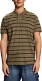 Tricou polo cu maneca scurta pentru barbati ESPRIT 043EE2K310, khaki cu dungi verzi, marime L - OUTLET